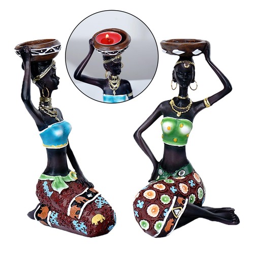African female candle holder - female,