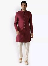KISAH Mens Indian Maroon Sherwani Churidar Size Medium/42 Party Wedding Walima