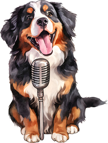 Singer dog colourful nursery - dog,