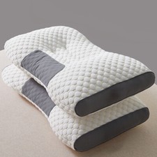 2PCS Cervical Orthopedic Pillow Neck Sholder Support Pain Relief Soft Pillows