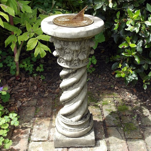 Roman aged brass stone garden - aged,