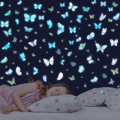 Glow the dark wall decals - in,