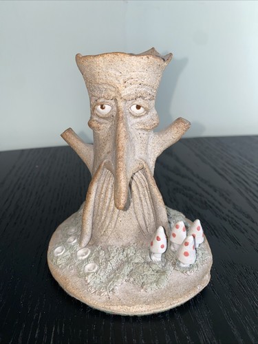 Vintage pottery pen - pen, holder