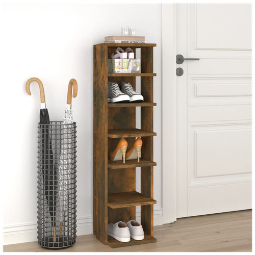 Shoe rack smoked - rack, oak