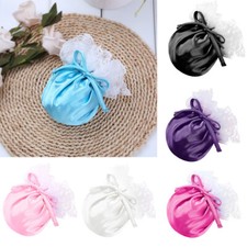 Mens C String Underwear Silky Satin Lace Drawstring Cove Pouch Jockstrap Thong