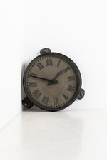 Vintage Industrial 18" Large Cast Iron Gents of Leicester Factory Railway Clock