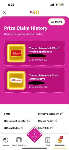 Mcdonald jet2holiday 70 - mcdonald’s, £70