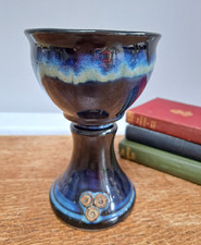 Vtg studio pottery goblet - vtg,