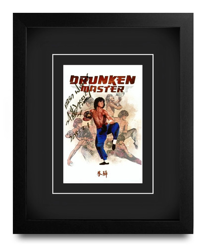 Jackie chan signed 10x8 framed - signed,