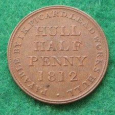 Yorkshire Hull Lead Works 1812 Halfpenny Token