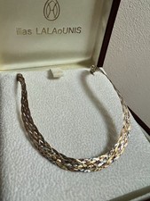 Superb Gold 9ct Tri Colour Braided Necklace 375 Hallmarks In ilias Lalaounis Box