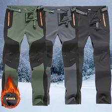 Men Waterproof Cargo Walking Trousers Rain Fishing Hiking Outdoor Work Pants UK