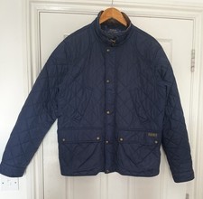 RALPH LAUREN NAVY POLO CLUB QUILTED JACKET - SIZE L