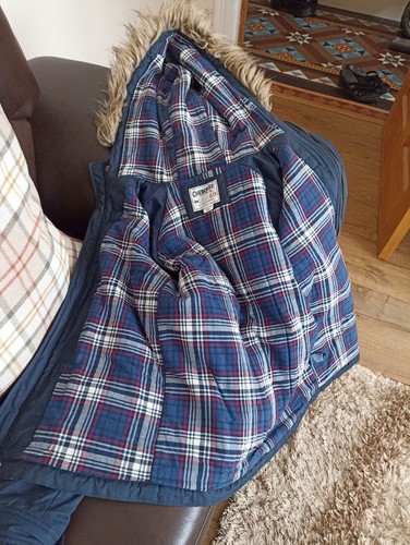 Boys navy blue hooded coat