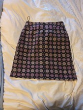 Laura Ashley Moon Fabric Skirt Size 12  100% wool  knee length