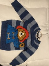 Tu Boys Blue Striped Paddington Bear Jumper 1.5 - 2years