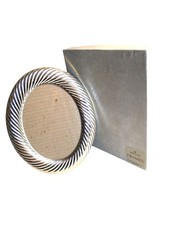 Hallmark Oval Ribbed Silver Picture Frame - Table Top - NIB
