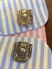Pair mens vintage silver - pair,