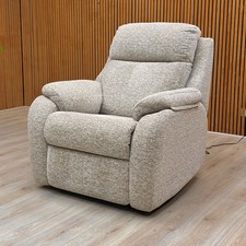 Furniture Village G Plan ‘Kingsbury’ Armchair Sand Power Recliner Headrest NEW