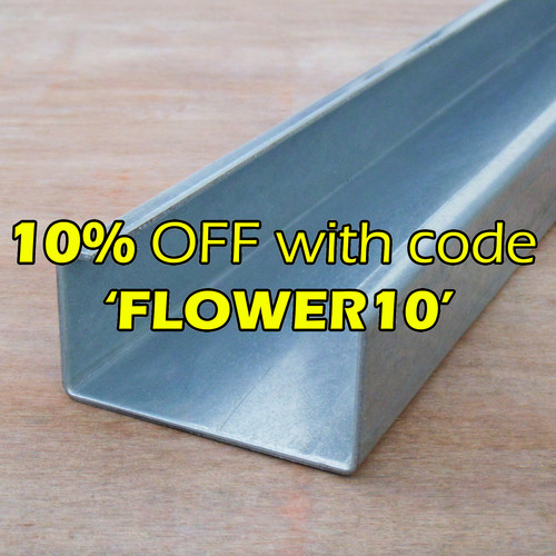 3x2 4x2 galvanised channel - 3x2 4x2 galvanised,
