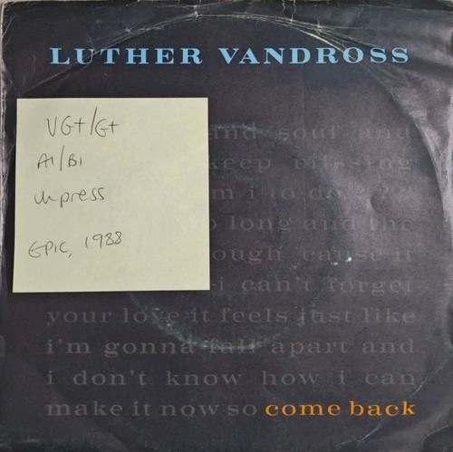 Luther vandross come back - vandross,