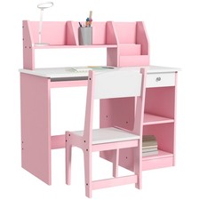 Kids Girls Pink Desk And Chair