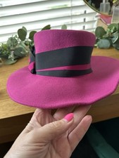 Jaeger Cerise Pink/ Black Jay Special Occasion Hat