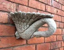 🇬🇧STONE GARDEN SWAN  WALL PLANTER / TROUGH / POCKET ORNAMENT🦢🌺