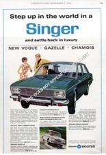 Singer Motor car Vogue Gazelle Chamois  advert