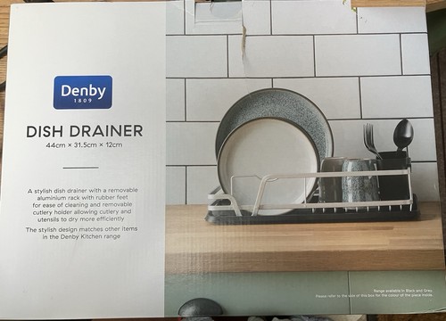 Denby grey dish - drainer, in