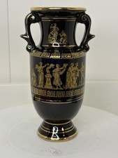 Greek Hand Made 24K Gold-Plated Vase 7 Inches Greek Gods And Goddess’s