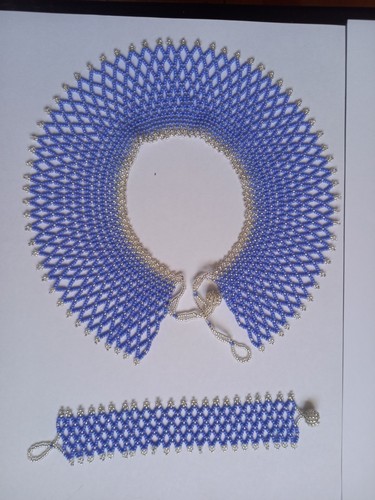Zulu necklace bracelet set - necklace, &