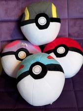 Pokémon Pokeball Plush Toys 4pc Set