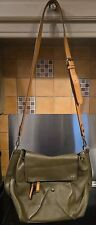 Mantaray khaki and tan faux leather medium size shoulder bag in good condition