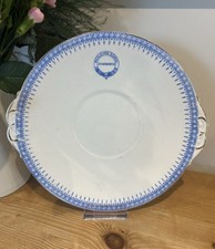 Antique Wesleyan School Crimsworth White & Blue Serving Plate By Clifton China
