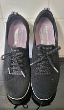 Sketchers Lite weight Air cooled Memory Foam  Black Lace Up Trainers arch fit 4
