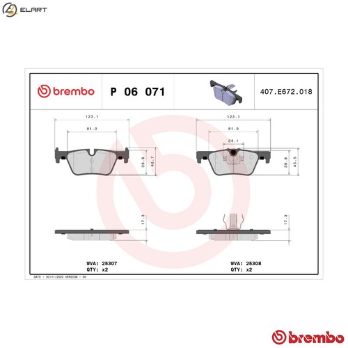 Brake pad set disc - pad,