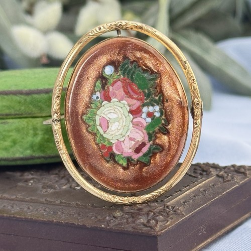 Antique micromosaic goldstone - antique,