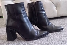 Black Leather Boots Woman Size