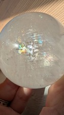 Gorgeous Optical Calcite Iceland Spa Crystal Sphere Pretty Little Rainbows 212g