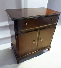 Stag Mahogany Drinks Cabinet Cocktail p Bar With Mirrored Interior Lift Up Rare