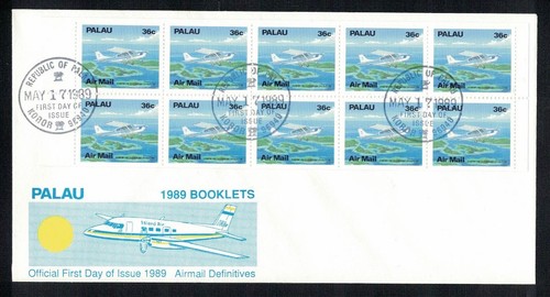 Fdc palau 1989 aircraft - fdc,