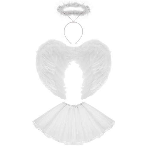 Girls white angel - white, fairy