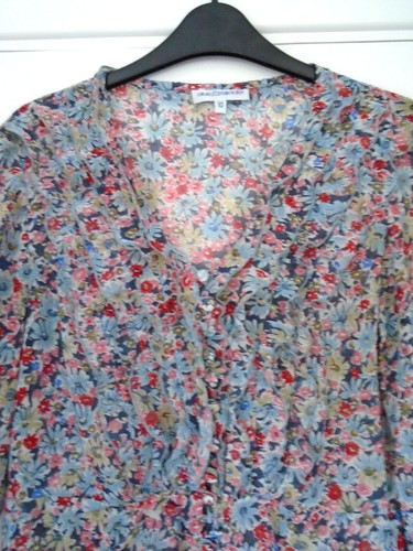 Gray osbourn floral blouse - osbourn,