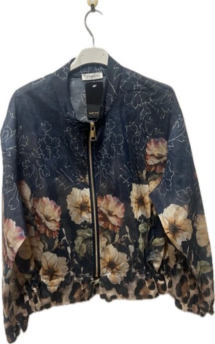 Women floral leopard bomber - floral,