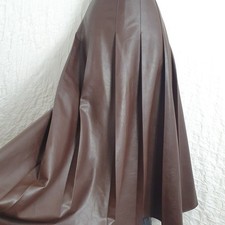 M&S Brown Faux Leather Skirt
