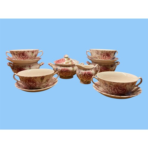 Vintage rose chintz pink - vintage,