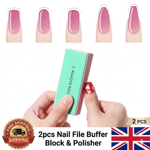 2pcs nail file buffer - file, block