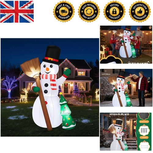 Delightful 185cm snowman with - snowman,