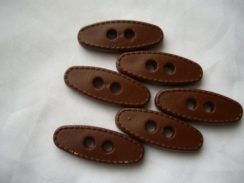 Brown leather look flat - brown, 2